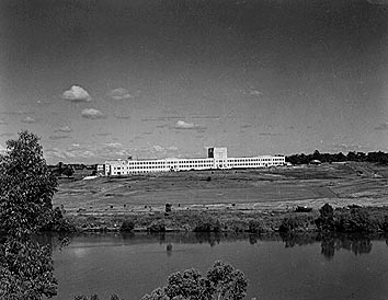 The Forgan-Smith building viewed from Highgate Hill, 1950.