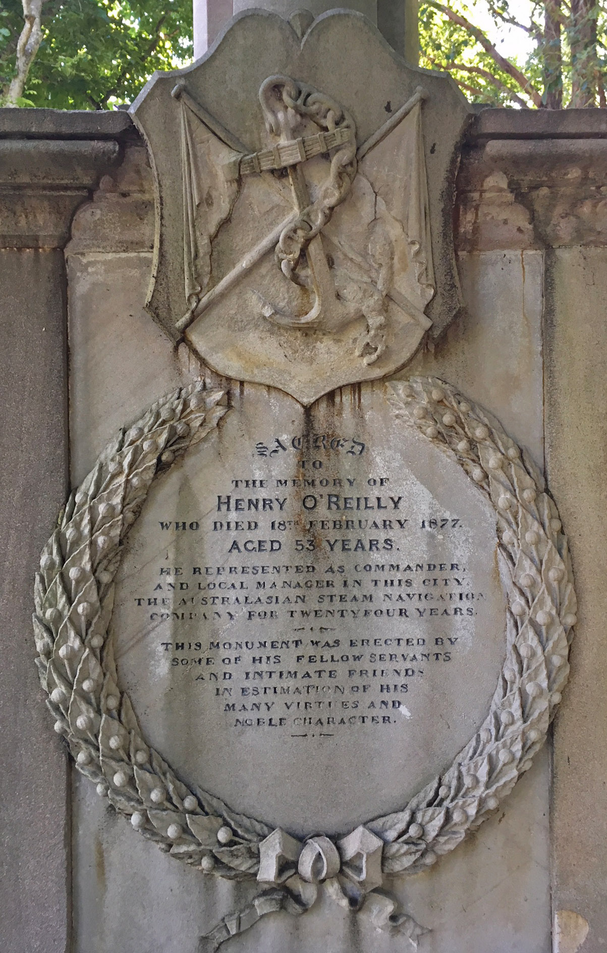 Henry O'Reilly grave Dutton park