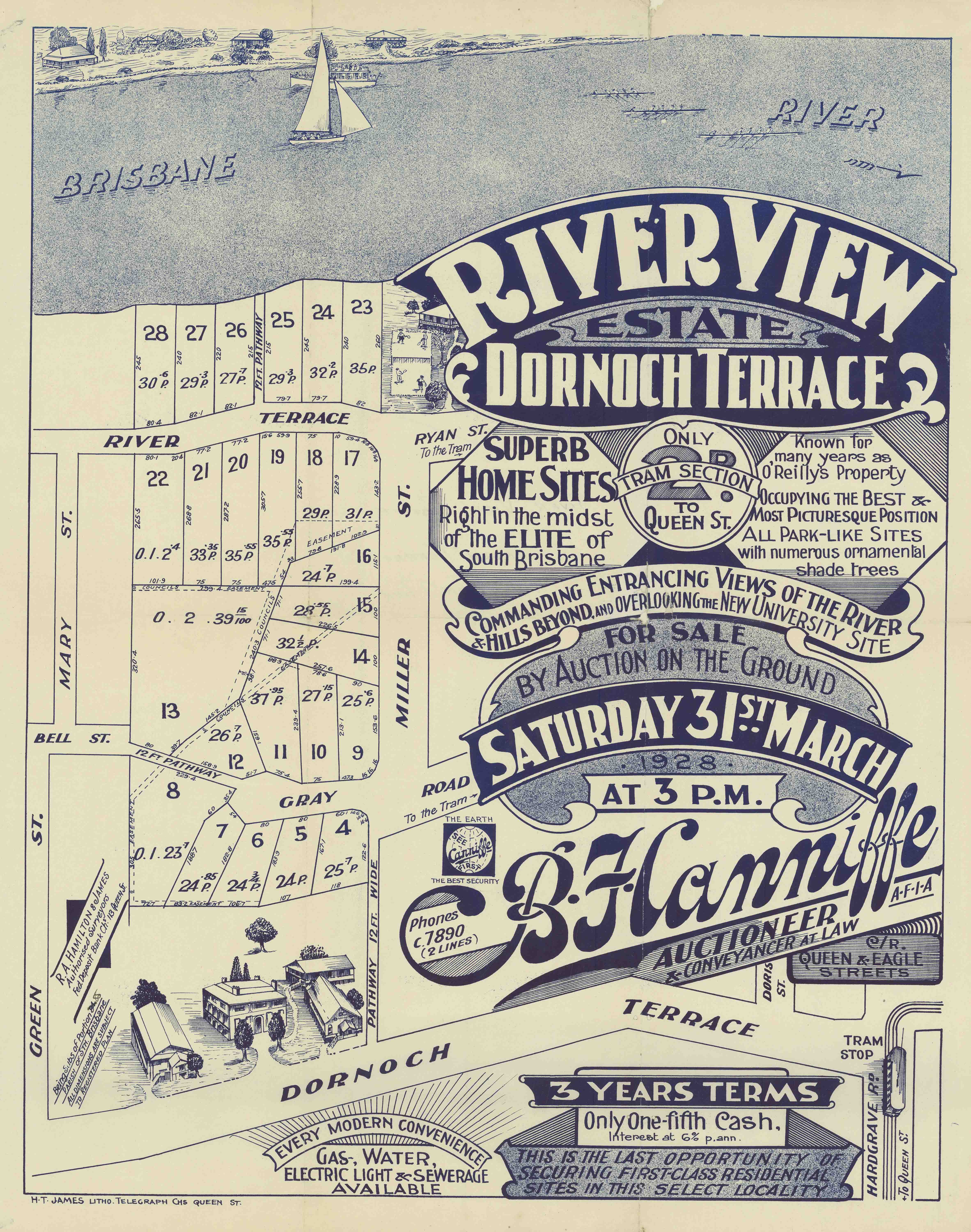 Riverview estate Toonarbin dornoch terrace land sale 1928