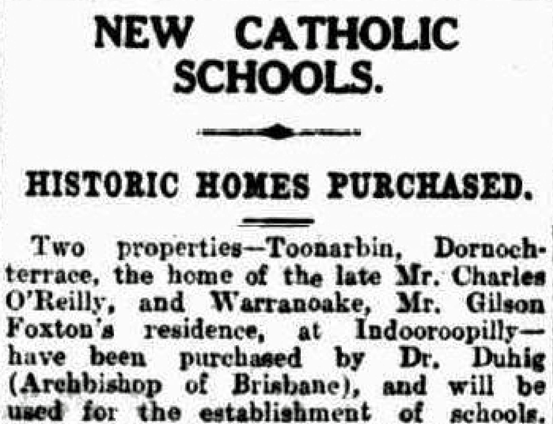 Toonarbin sold 24/3/1926 Brisbane Courier