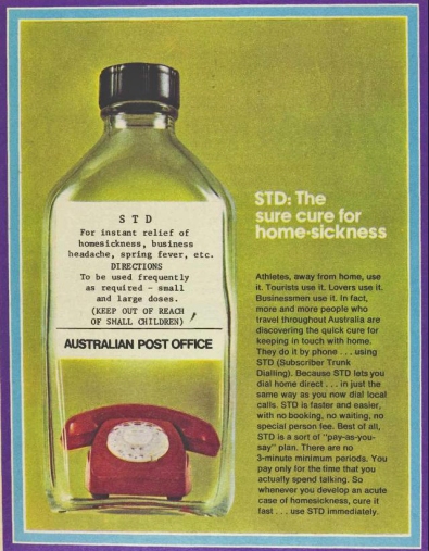 advertisement STD 1972
