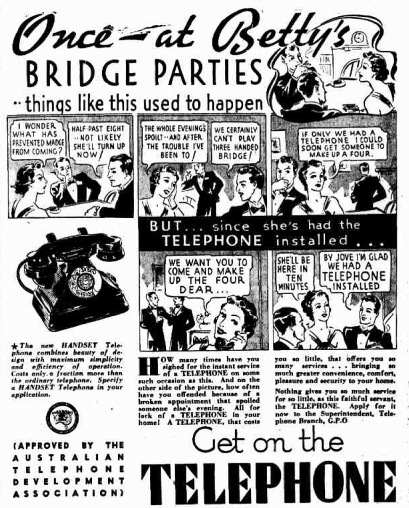 telephone ad telegraph 7 6 1937