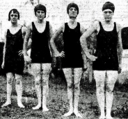 BSHS 1926 Carnival prize winners E. George, E. Neill, J. Lind, and E. Gudd. (Brisbane Telegraph 23rd March 1926)