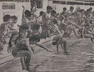 Salisbury State High School students at the Davies Park pool in 1965. (Telegraph, 27 March 1965)