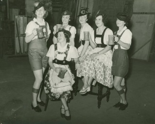 Performers in one of the annual Brisbane Women's Hockey Association Revues held at the Princess 1934-1940. (State Library of Queensland)