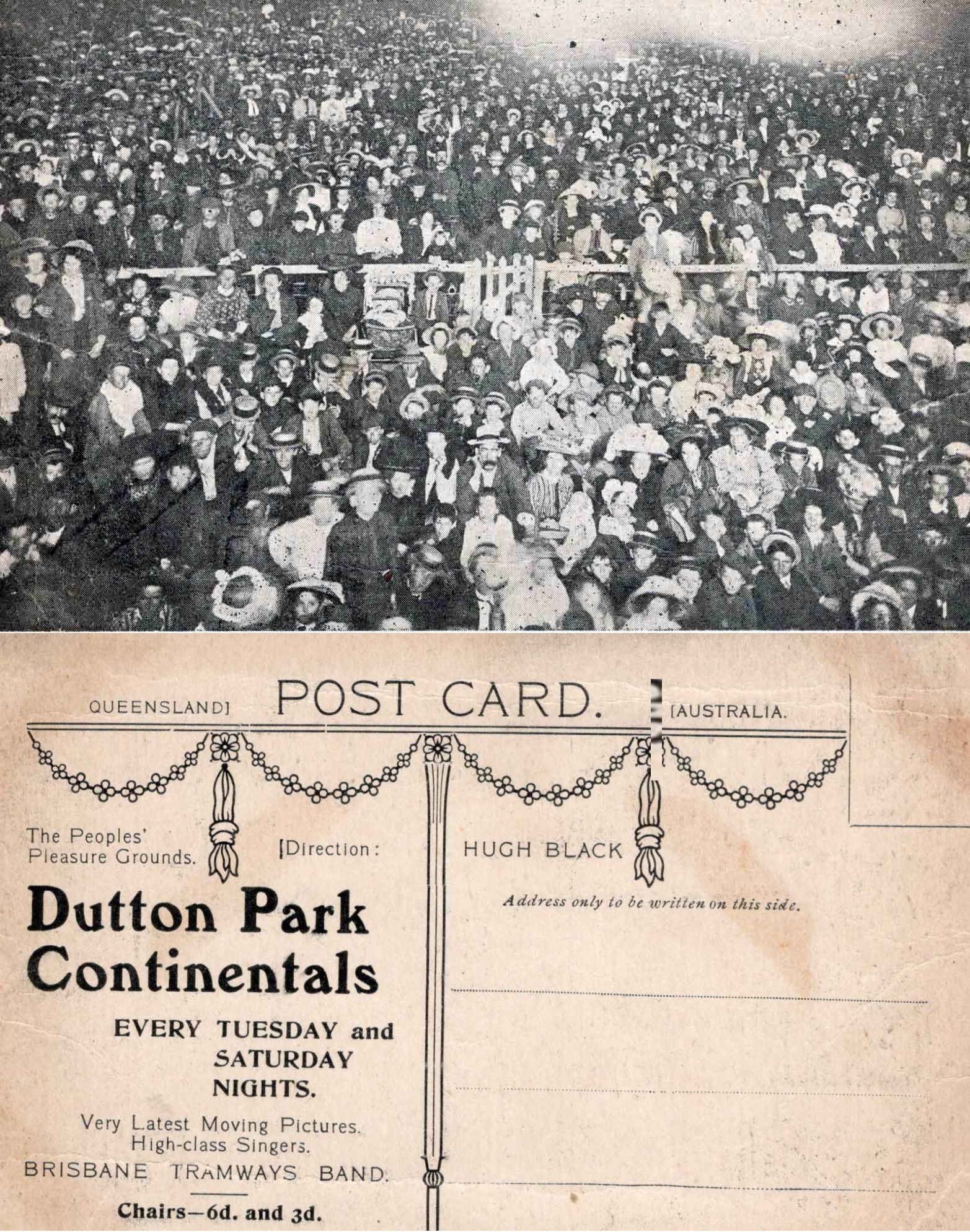 dutton park continental postcard 2 sides fs